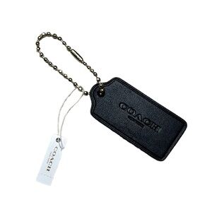 COACH Bag Tag Charm Navy Blue Gold Sail Boat NEW Keychain